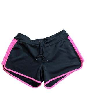 Danskin Now Women’s Athletic Running Shorts Black Pink Trim Size Small